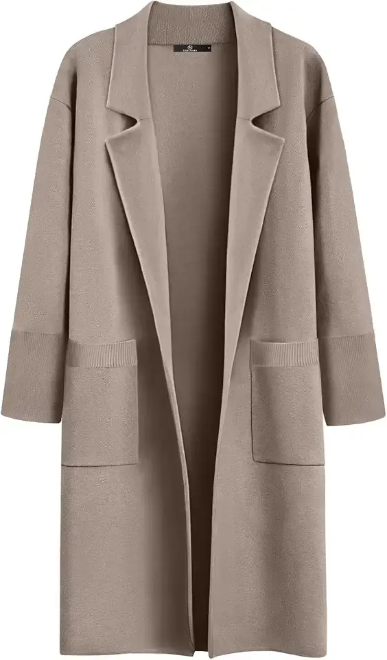 LILLUSORY Women&#x27;s Long Dressy Cardigan Sweaters Fall Oversized Cozy Jacket Outfits 2025 Date Night Winter Trench Coats OEKO-TEX STANDARD 100