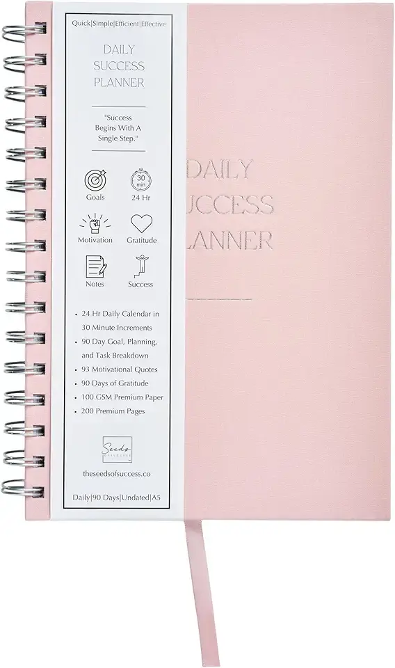 Productivity Planner for ADHD - Daily To-Do List, 90-Day Goals &amp; Gratitude Journal Planner - Goal &amp; Task Organizer with Time Management - Simplify Tasks, Stylish Planning Tool &amp; Motivational Quotes