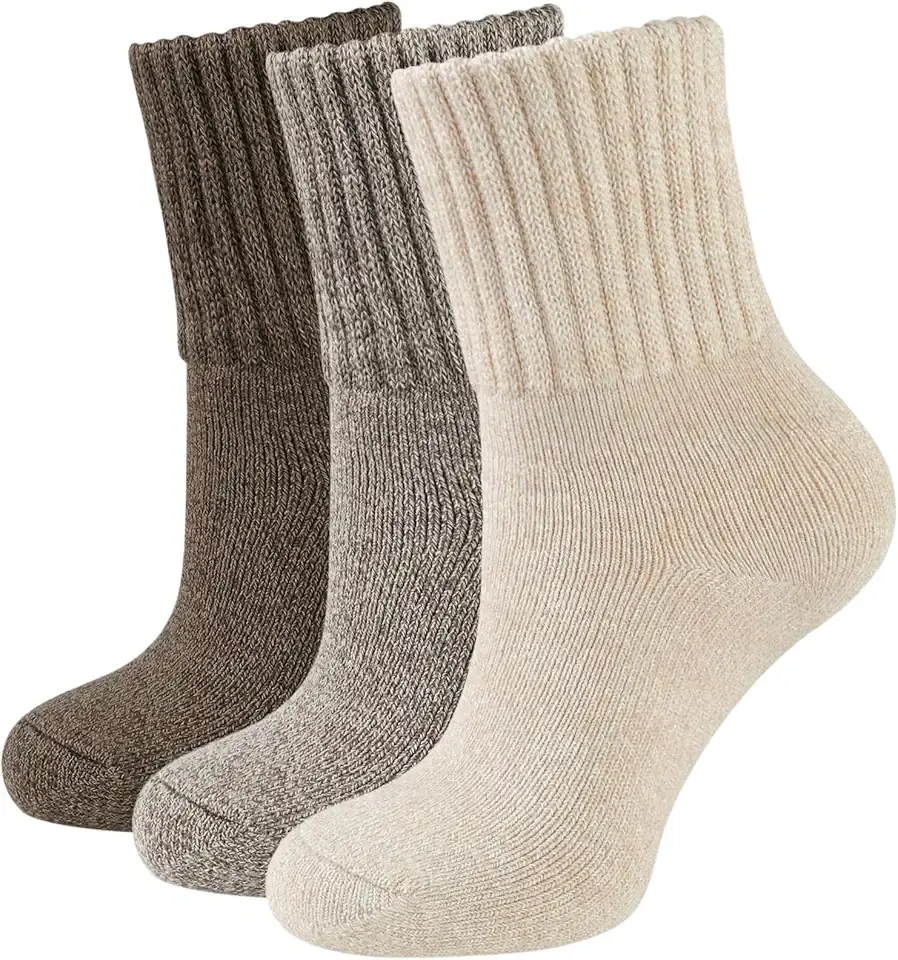 CLOSEMATE Womens Thick Full Cushioned Thermal Warm Boot Socks for Winter 3 Pairs