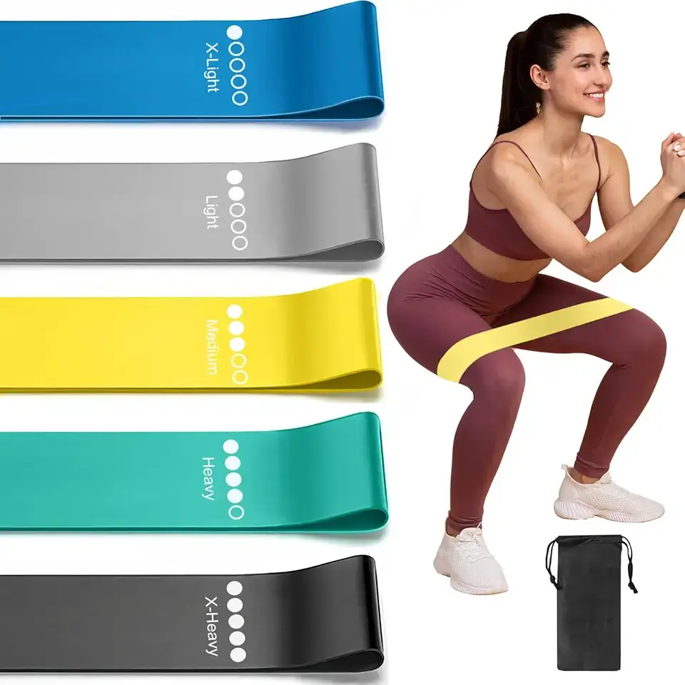 Resistance Loop Exercise Bands for Working Out, Fitness Elastic Bands, Workout Bands for Home Gym, Stretching, Yoga, Pilates, Physical Therapy (5pcs Set) The Forest Stewardship Council