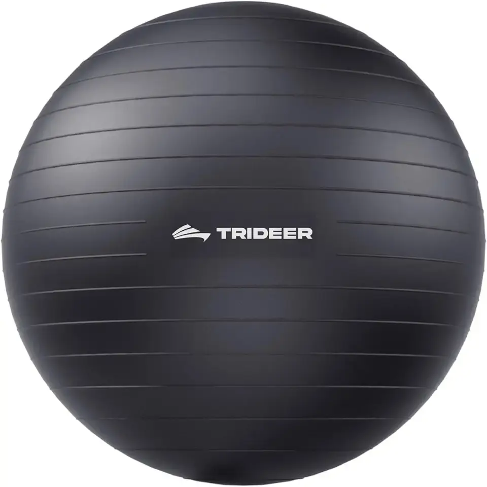 Trideer Exercise Ball for Yoga, Pilates & Fitness – Stability Ball Equipment for Home Gym & Office Chair, Core & Balance Training Accessories, Physical Therapy Equipment, Quick Pump Included, 5 Sizes ClimatePartner certified
