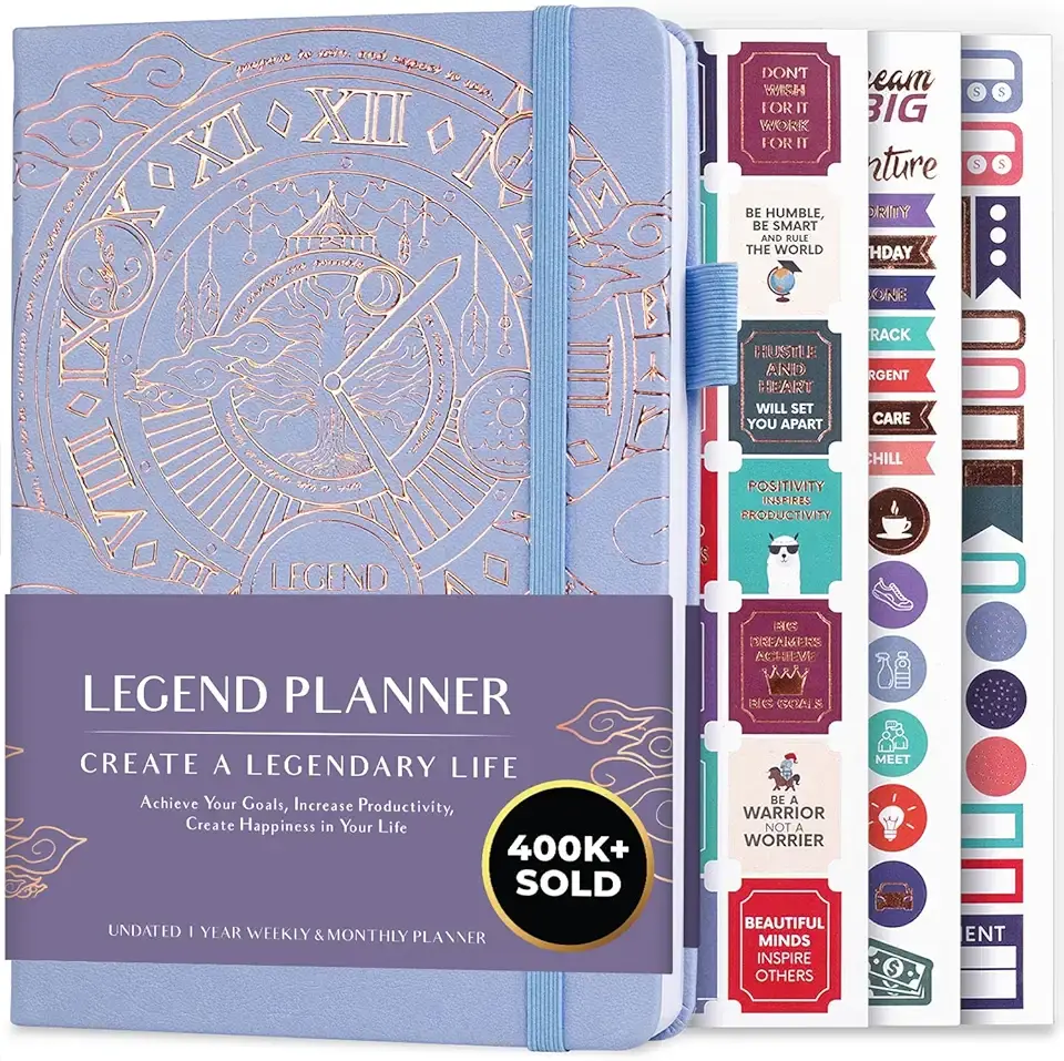 Legend Planner – Weekly & Monthly Life Planner to Hit Your Goals & Live Happier. Organizer Notebook & Productivity Journal. A5 (Periwinkle) The Forest Stewardship Council